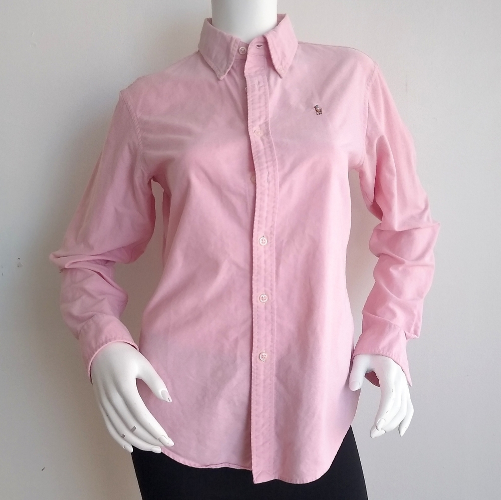 Ralph Lauren Salmon Button Up Dress Shirt 8